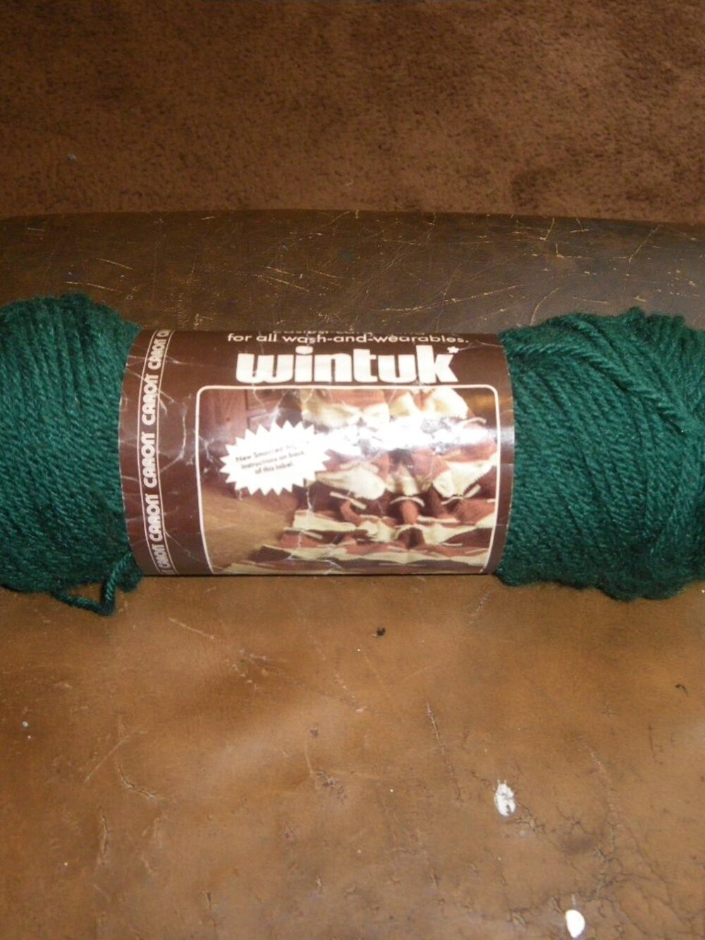 1 Vintage Skein Caron Wintuk 100% Orion Yarn Color Forest Green 3.5 oz.